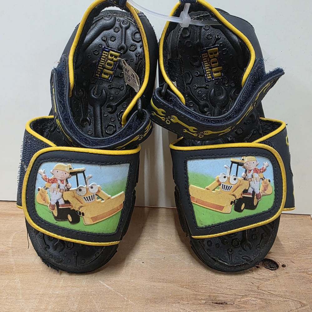 Bob the Builder Kids Sandals - Black and Yellow